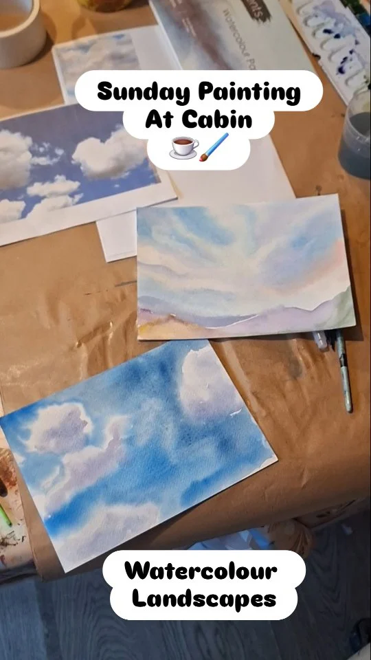Painting clouds, sky and summery meadows 🧘‍♀️With our arty crowd 👩‍🦰👩👱#artclassesdublin #theartcabin #watercolourcoursedublin
#watercolours #artsouthdublin