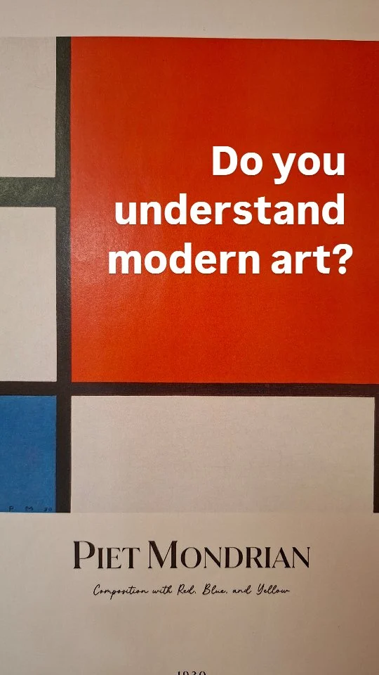 The popular nickname for this painting is "Universal Beauty"... You get why from the clip!  Mondrian was first showing people the deepth of abstract art. Almost like a God creating his first human cells!Everything in universe for a purpose.#abstract art #mondrian #artwithKatrina #theartcabin