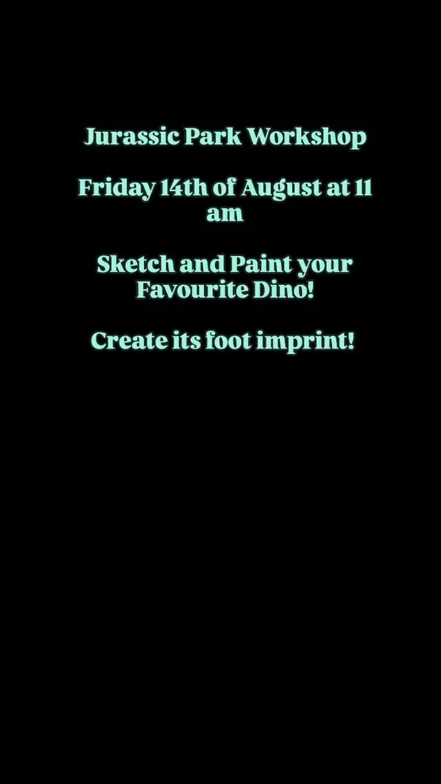 For boys AND girls! Children from 5+ We will Sketch (in a special technique) Paint your favourite dinosaur, find out and create his foot imprint. 🐾 Workshop with Ekaterina and Miriam @miminkstudios , next Friday at 11 amSpaces limited, please book in advance!#artworkshopsdublin #jurassicworkshop #artforboys #artcabindublin #artclassesforchildren
