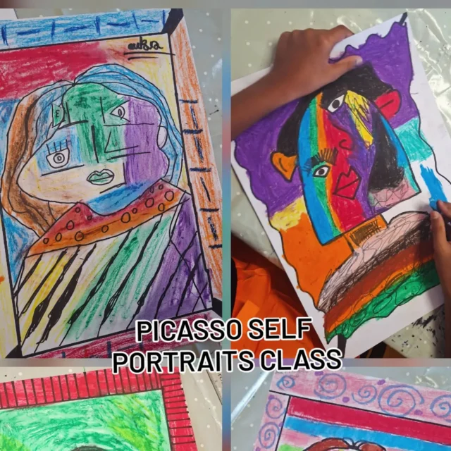 The class by fabulous Mim Cassidy @miminkstudios is an absolute hit at the moment 👌 😄We love Picasso, he had such fun 🤩#artforkidsdublin #artschooldublin #artclassesdublin